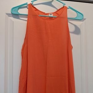Tank top, bright salmon pink, worn once